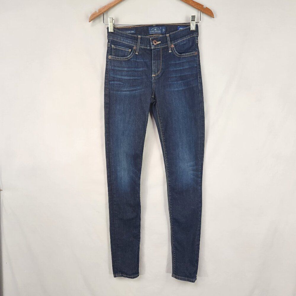 Lucky Brand Brooke Legging Jean Womens 0/25 Blue Denim Low Rise Med Wash Pants